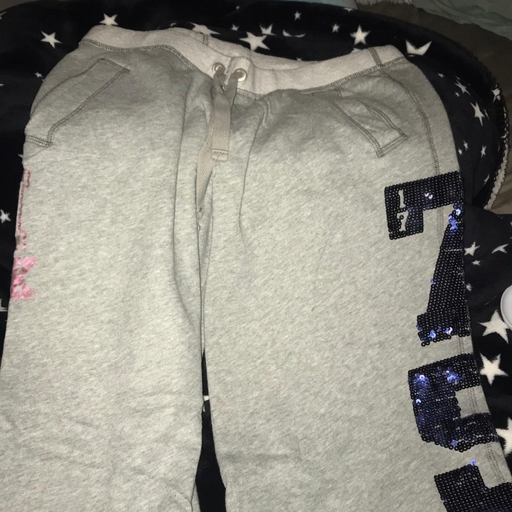 USN Victoria’s Secret PINK grey sweat pants